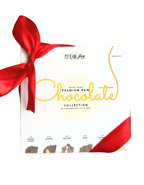 Prémiový dárkový čokoládový box - malé Raw čokolády + speciální edice příchutí