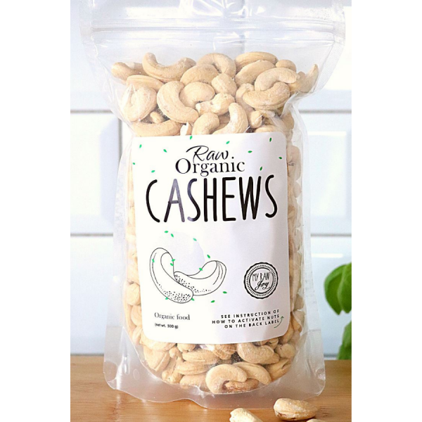 Raw Organic Cashews 500g