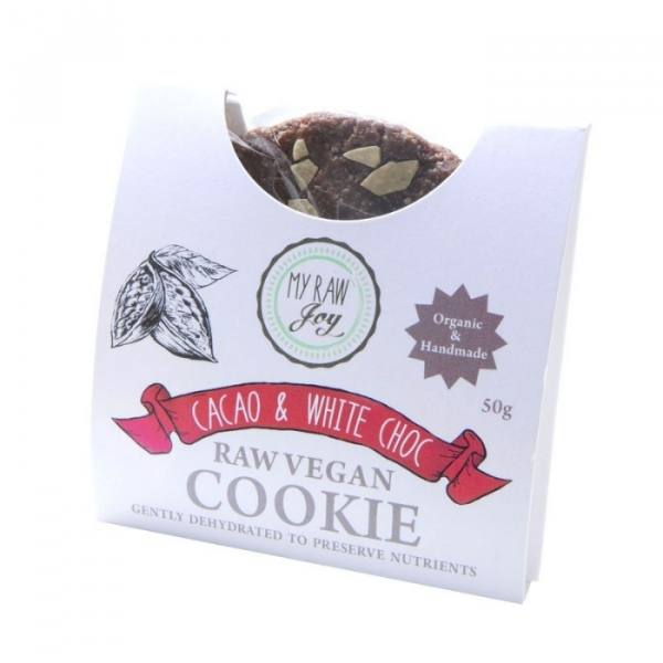 Raw Energie Cookie - Kakao & weiße Schokolade (Box mit 10 Stück)