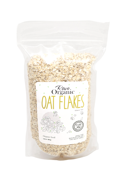 Raw Organic Oat Flakes 500g