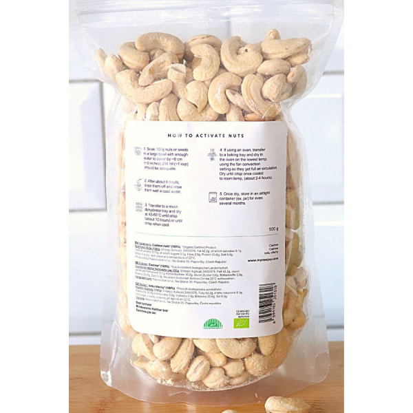 Raw Organic Cashews 500g