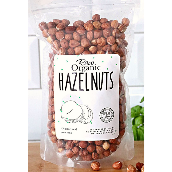 Raw Organic Hazelnuts 500g